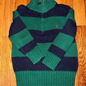 Polo Ralph Lauren Striped Green and Navy Sweater